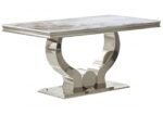 NEA table and chairs in beige and silver marble - Image 2