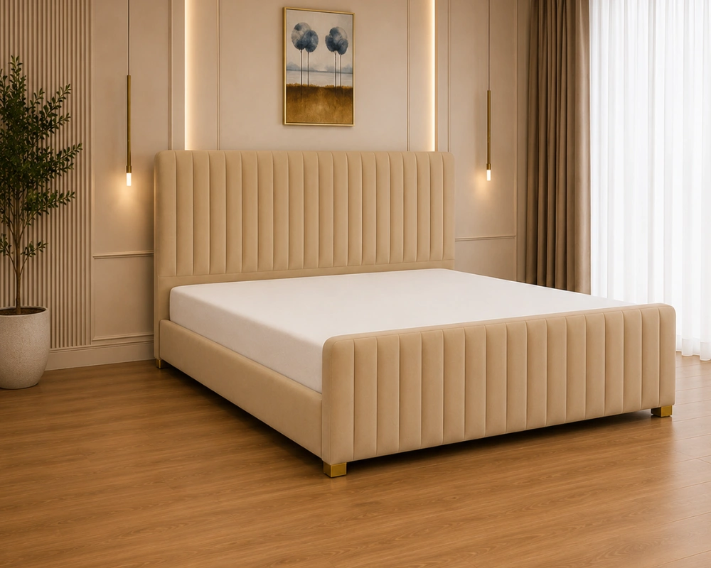 Lit Double 140x190 cm VIP – Tête de Lit Rembourrée, Style Moderne & Qualité Supérieure – Image 5