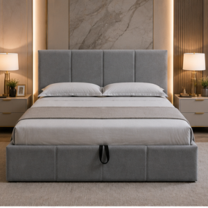Lit Coffre 140x190 cm Design Moderne – Grand Coffre de Rangement, Confort Premium et Finition Haut de Gamme