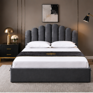 Lit Coffre 140x190 cm – Lit Double Moderne avec Sommier Coffre Relevable