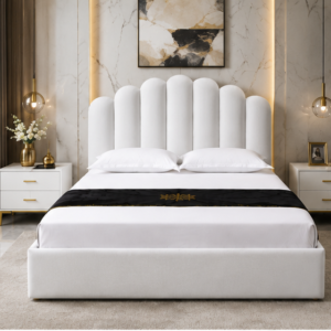 Lit Coffre 160x200 cm – Lit Moderne avec Sommier Coffre Relevable