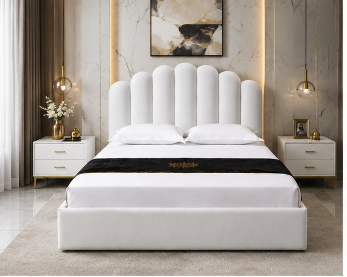 Lit Coffre 160x200 cm – Lit Moderne avec Sommier Coffre Relevable