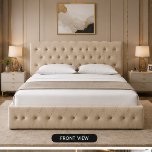 Lit Coffre 180x200 cm avec Sommier Relevable et Grand Coffre de Rangement