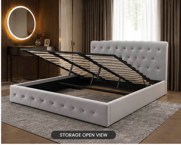 Lit Coffre 180x200 cm – Lit King Size avec Rangement Intégré – Image 3