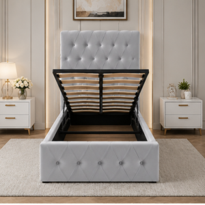 Lit Coffre 90x190 cm Design – Lit avec Coffre Grande Capacité - Lit Coffre 90x190cm