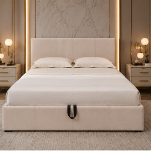Lit Coffre 160x200 cm avec Grand Espace de Rangement – Élégance, Robustesse et Confort Exceptionnel