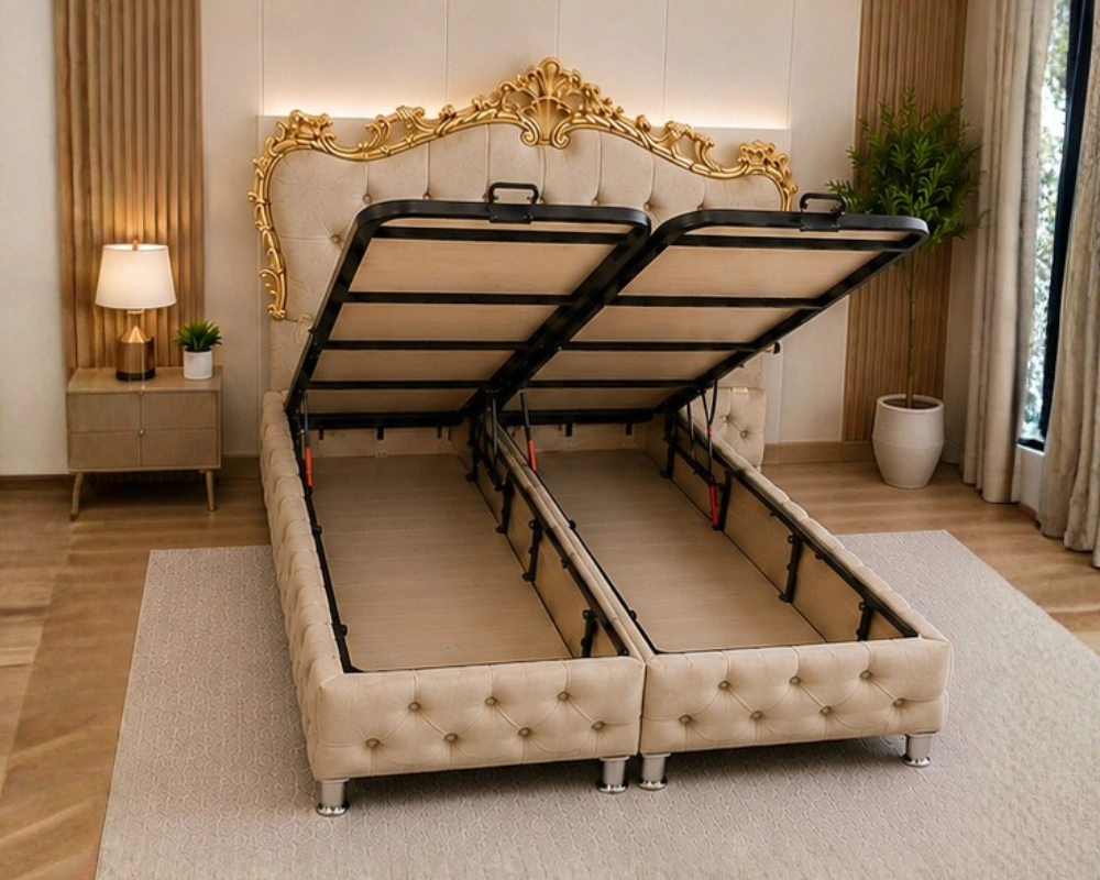 Lit Coffre Victoria – Lit 2 Places avec Coffre - lit 140x190 cm - lit coffre 140x190cm – Image 2