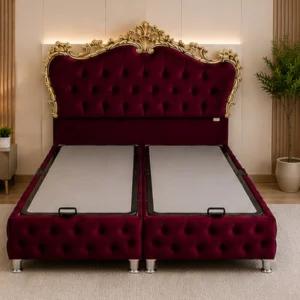 Lit Coffre Victoria 140x190 – Design Moderne - lit Coffre Victoria – Disponible en Gris, Beige, Noir et Rose - Lit Coffre Double