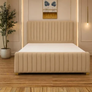 Lit Double 140x190 cm VIP – Tête de Lit Rembourrée, Style Moderne & Qualité Supérieure