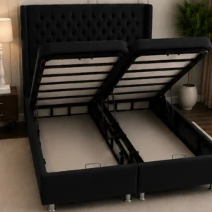 Lit Coffre 140x190 cm avec Sommier Relevable – Design Élégant & Confort Optimal