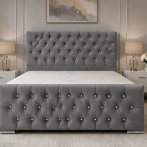 Lit Double 160x200 cm avec Sommier Inclus – Design Moderne