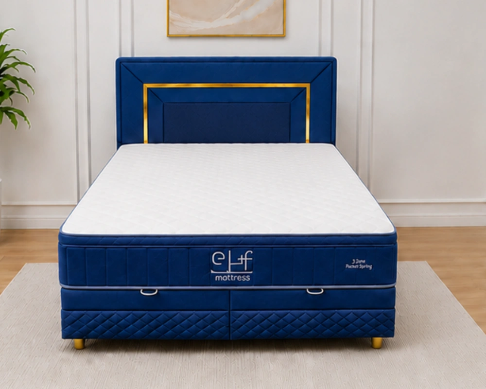 Lit Coffre de Chambre - Grande Capacité - Design Raffiné - Structure Solide – Image 2