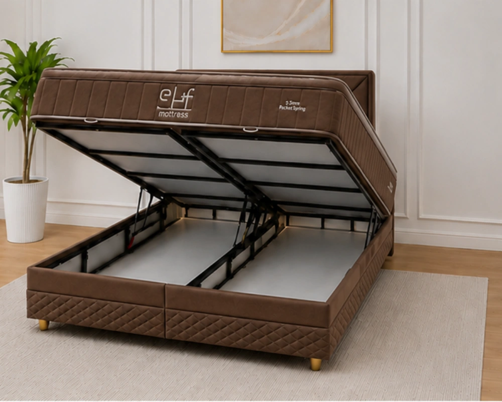 Lit Coffre Design - Rangement Intégré - Structure Robuste - Confort Quotidien – Image 4
