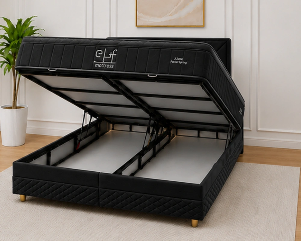 Lit Coffre Adulte - Coffre Intégré - Finition Élégante - Confort Optimal – Image 4