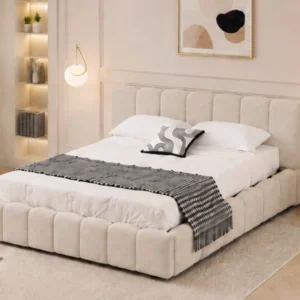 Lit Coffre VIP 140x190 cm – Lit Double en Velours avec Grand Coffre de Rangement | Design Moderne & Tête de Lit Rembourrée - Lit Coffre 140x190cm