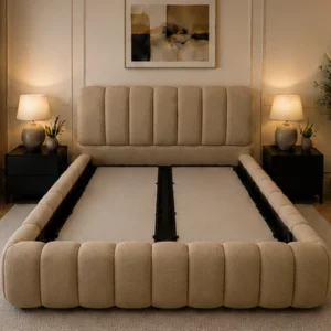 Lit Coffre 180x200 cm – Grand Espace de Rangement & Tête de Lit Capitonnée