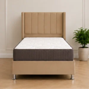 Cadre de Lit Coffre 90x190 cm en Tissu avec Grand Espace de Rangement - Lit Coffre 90x190cm