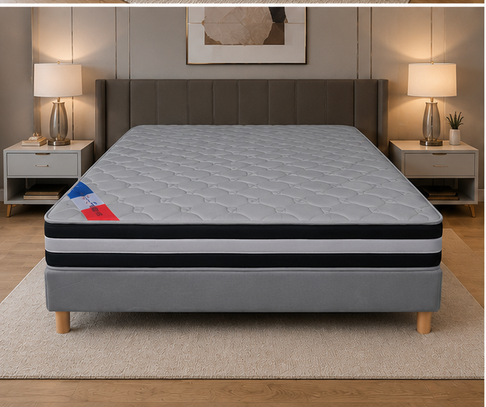 Sommier 160x200 cm Premium – Structure Renforcée, Design Élégant et Qualité Supérieure