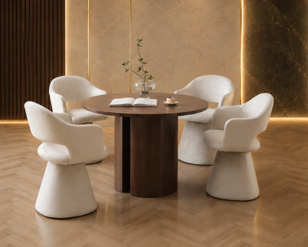 Table de Salle à Manger Moderne avec 4 Chaises - Ensemble Repas Chic et Confortable