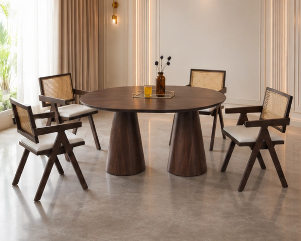 Ensemble Table Familiale avec 4 Chaises - Table à Manger Moderne et Raffinée – Image 5
