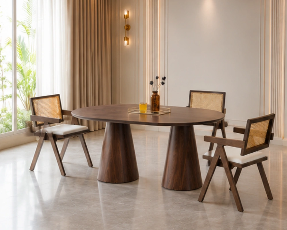 Ensemble Table Familiale avec 4 Chaises - Table à Manger Moderne et Raffinée – Image 2