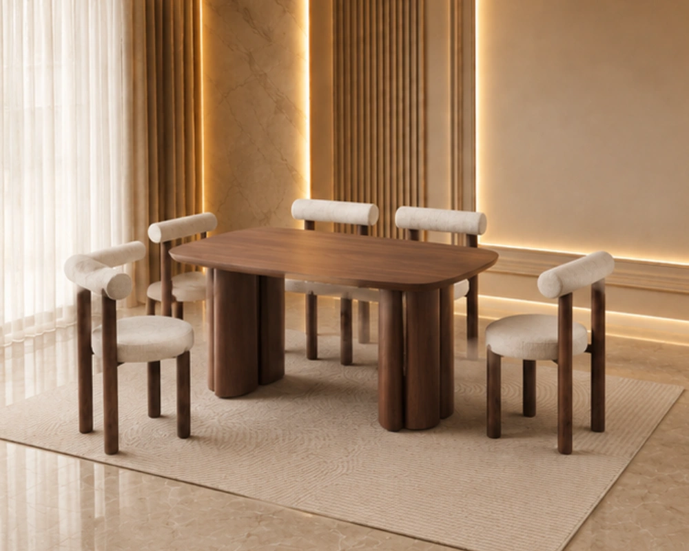 Ensemble Salle à Manger avec 6 Chaises - Table de Repas Moderne et Confortable