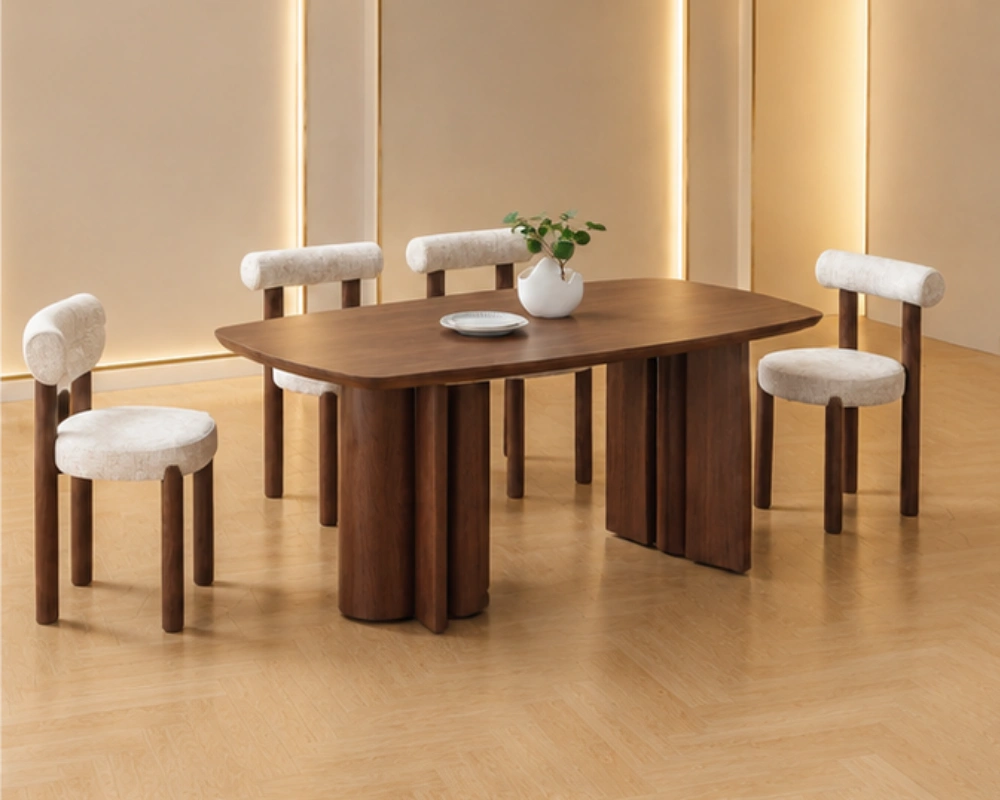 Table de Salle à Manger Design avec 4 Chaises - Ensemble Repas Moderne et Pratique