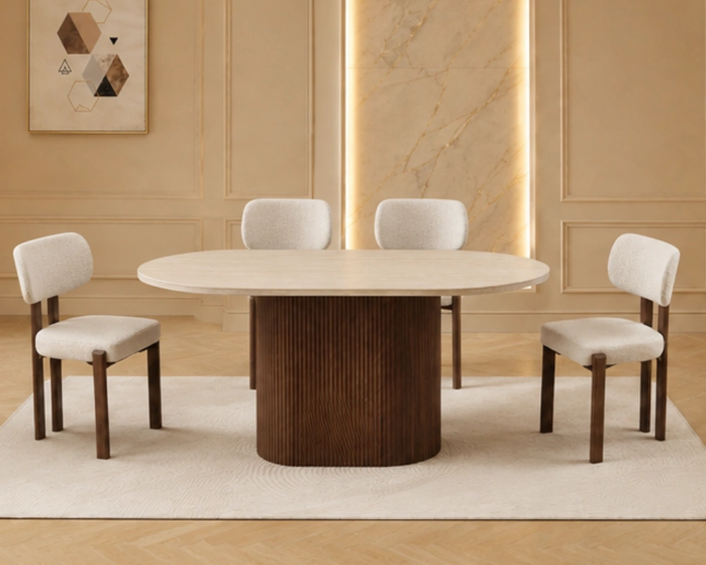 Ensemble Table et 6 Chaises Contemporaines - Table à Manger Design pour Salle à Manger – Image 5