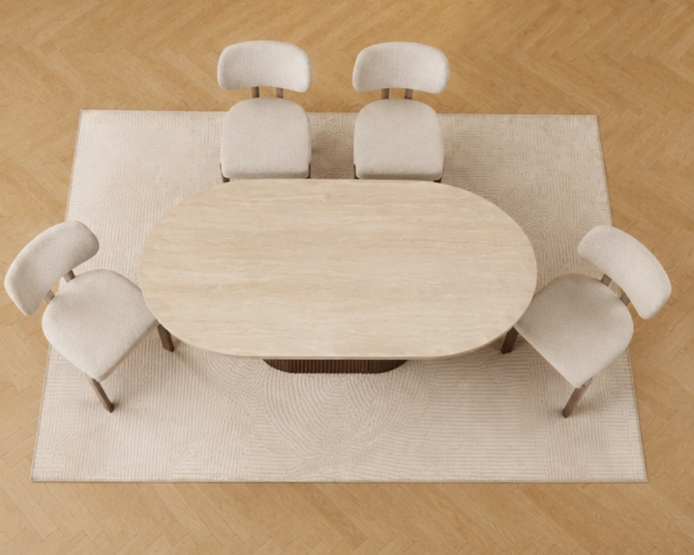 Ensemble Table et 6 Chaises Contemporaines - Table à Manger Design pour Salle à Manger – Image 4