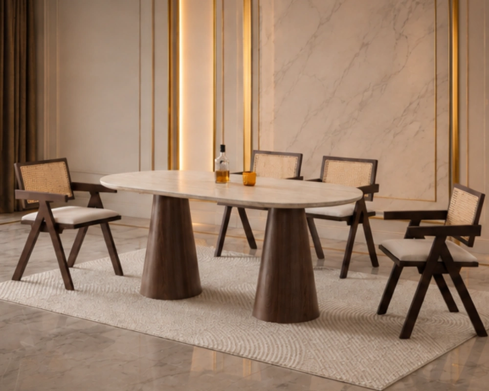 Table de Repas Moderne avec 6 Chaises - Ensemble Salle à Manger Élégant et Durable