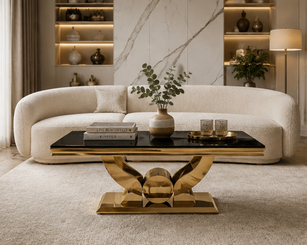 Table Basse Contemporaine de Luxe – Design Chic et Moderne pour Salon Élégant