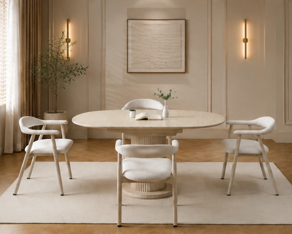 Table à Manger Design avec 4 Chaises - Ensemble Salle à Manger Confortable – Image 5