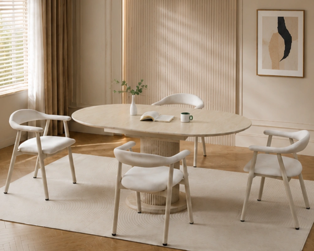 Table à Manger Design avec 4 Chaises - Ensemble Salle à Manger Confortable – Image 3