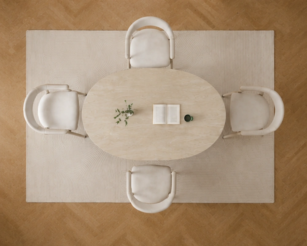 Table à Manger Design avec 4 Chaises - Ensemble Salle à Manger Confortable – Image 2