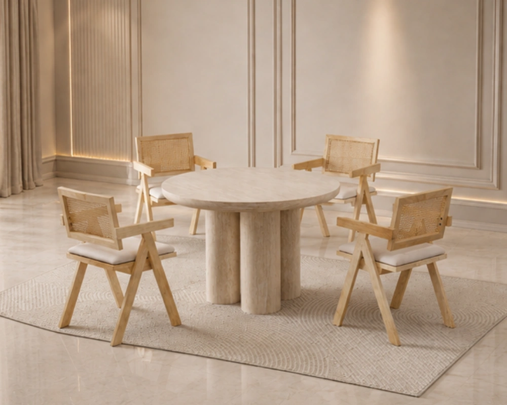 Ensemble Table et 4 Chaises Design - Mobilier Salle à Manger Contemporain – Image 3