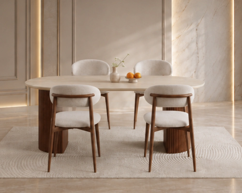 Table à Manger avec 4 Chaises Modernes - Ensemble Repas Élégant pour la Maison – Image 5