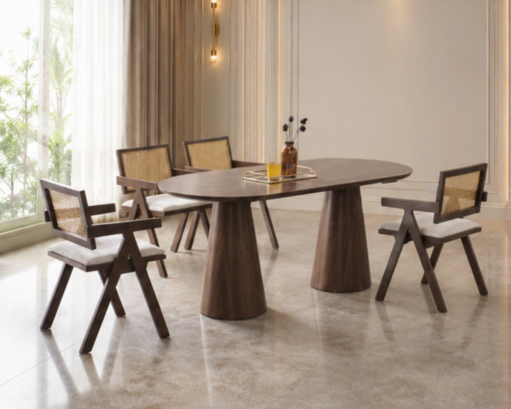 Ensemble Table à Manger et 4 Chaises - Mobilier de Salle à Manger Chic