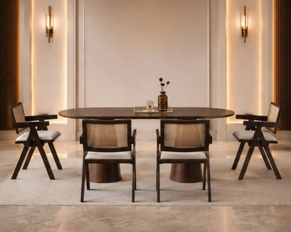 Ensemble Salle à Manger avec 4 Chaises - Table de Repas Design et Pratique – Image 4