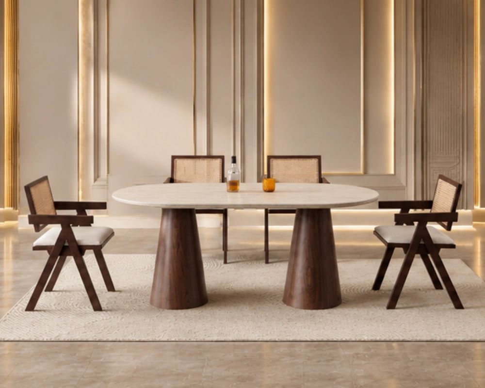Ensemble Repas Table et 4 Chaises - Mobilier Moderne pour Salle à Manger