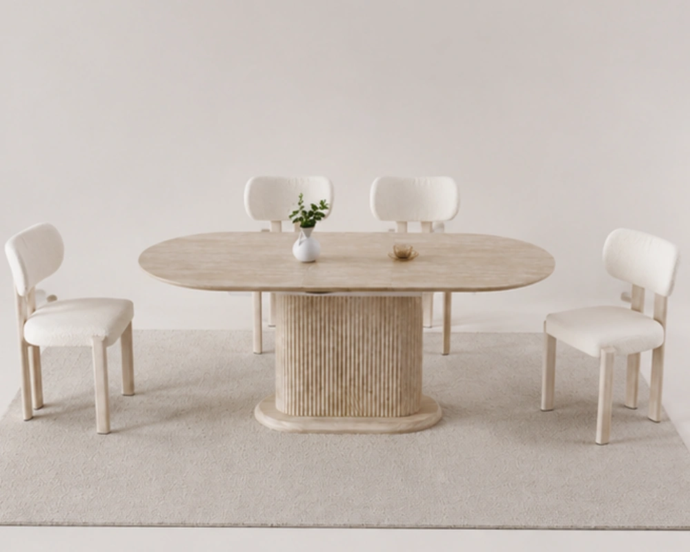 Table à Manger Design avec 4 Chaises - Ensemble Salle à Manger Tendance