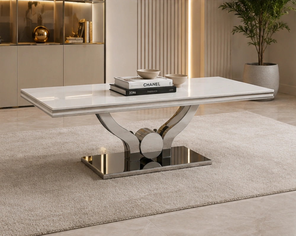 Table Basse Élégante pour Salle de Séjour - Table Basse Rectangulaire Design Élégant