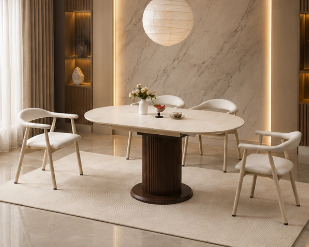 Table de Salle à Manger avec 4 Chaises - Mobilier Repas Moderne et Raffiné – Image 3