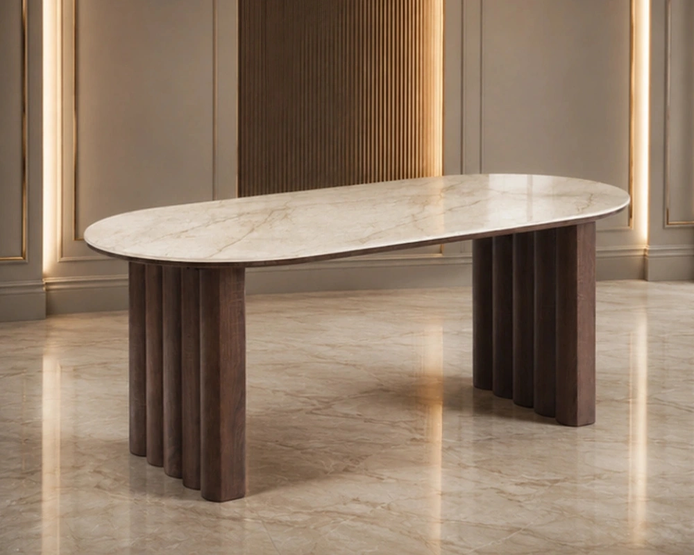 Table à Manger Ovale Moderne – Design Chic et Minimaliste – Image 3