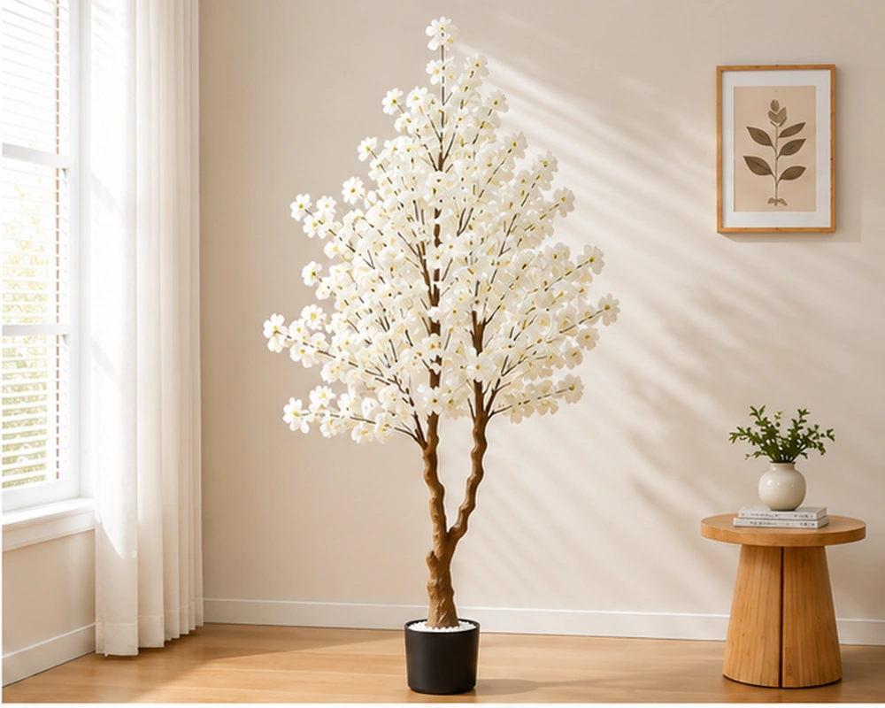 Arbre Artificiel en Pot – Décoration Maison\Cerisier Japonais en Fleurs – Décoration Intérieure Moderne