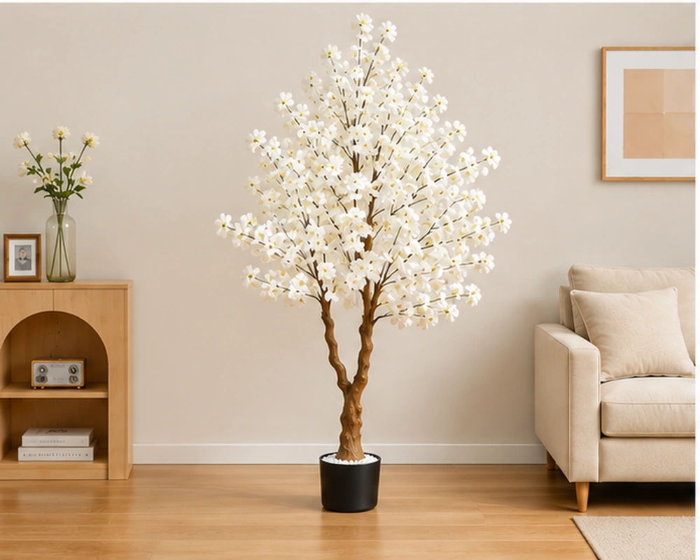 Arbre Artificiel en Pot – Décoration Maison\Cerisier Japonais en Fleurs – Décoration Intérieure Moderne – Image 2