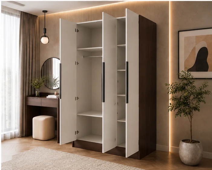 Grande Armoire 3 Portes de Rangement - Armoire de Chambre 3 Portes Moderne - Armoire 3 Portes - Armoire 3 Portes avec Grand Espace de Rangement – Image 4