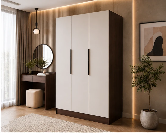 Grande Armoire 3 Portes de Rangement - Armoire de Chambre 3 Portes Moderne - Armoire 3 Portes - Armoire 3 Portes avec Grand Espace de Rangement