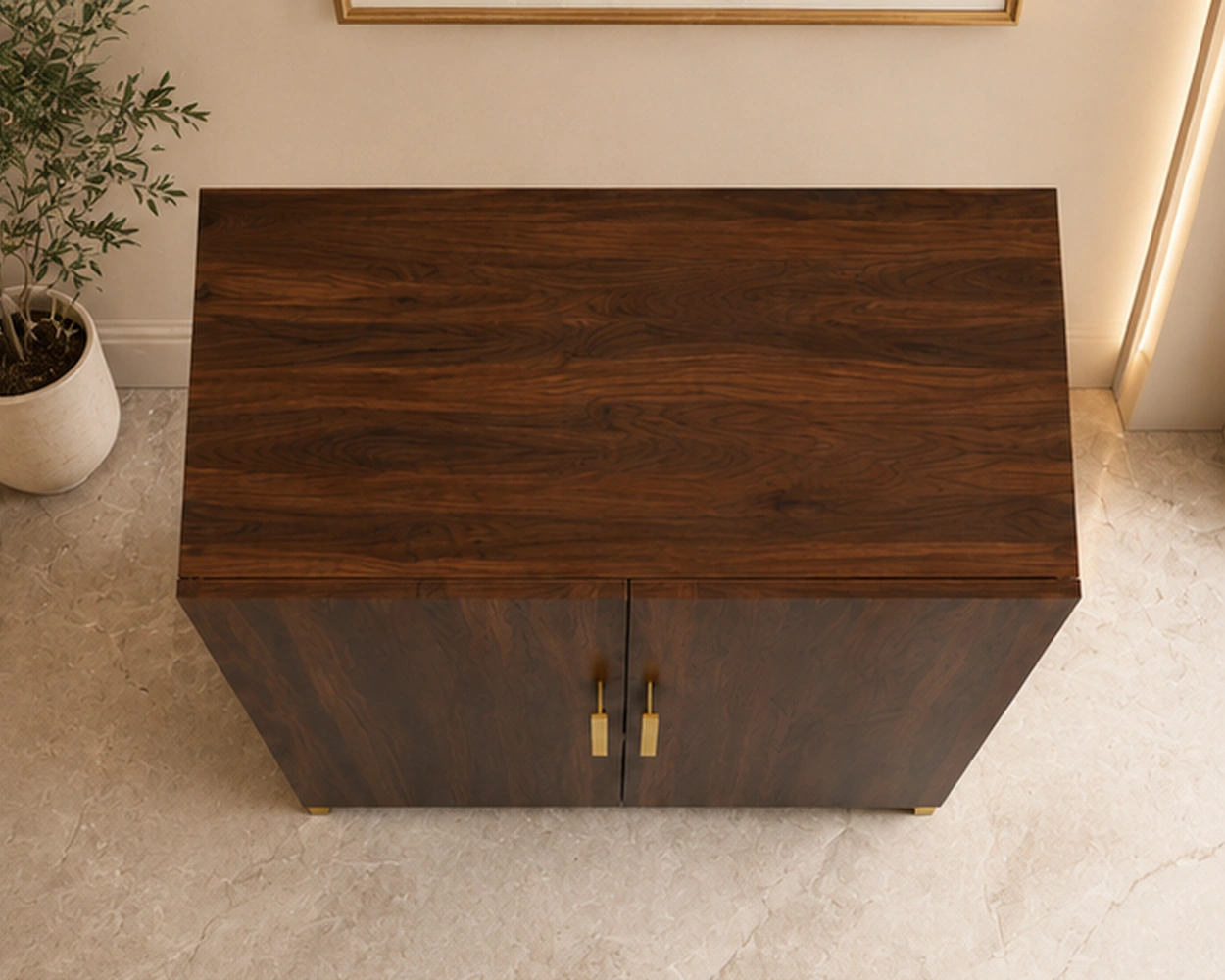 Meuble à Chaussures en Bois avec 2 Portes - Meuble à Chaussures Design avec Grand Rangement – Image 4