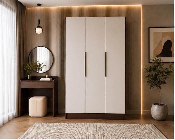 Grande Armoire 3 Portes de Rangement - Armoire de Chambre 3 Portes Moderne - Armoire 3 Portes - Armoire 3 Portes avec Grand Espace de Rangement – Image 2