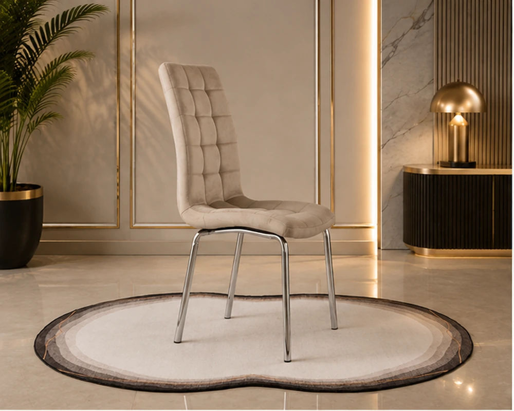 Chaise de repas moderne et raffinée - Assise confortable pour maison et décoration intérieure contemporaine – Image 4
